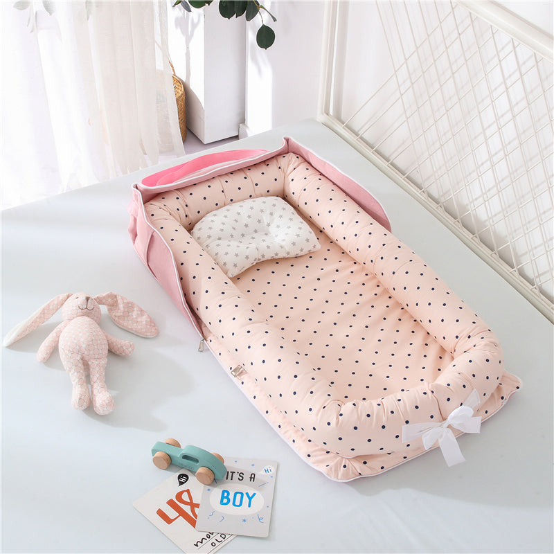 Cotton Portable Baby Crib Newborn Foldable - Enfance-Heureuse