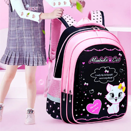 Enfants École Mignon Chat Impression Sac À Dos