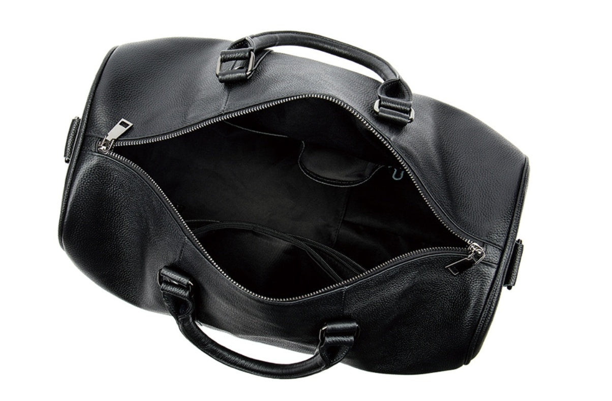 The first layer of leather leisure portable travel bag luggage bag with independent shoes single shoulder diagonal package - Enfance-Heureuse