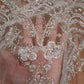 Wave Style Sequin Bead Lace Fabric Wedding Dress - Enfance-Heureuse