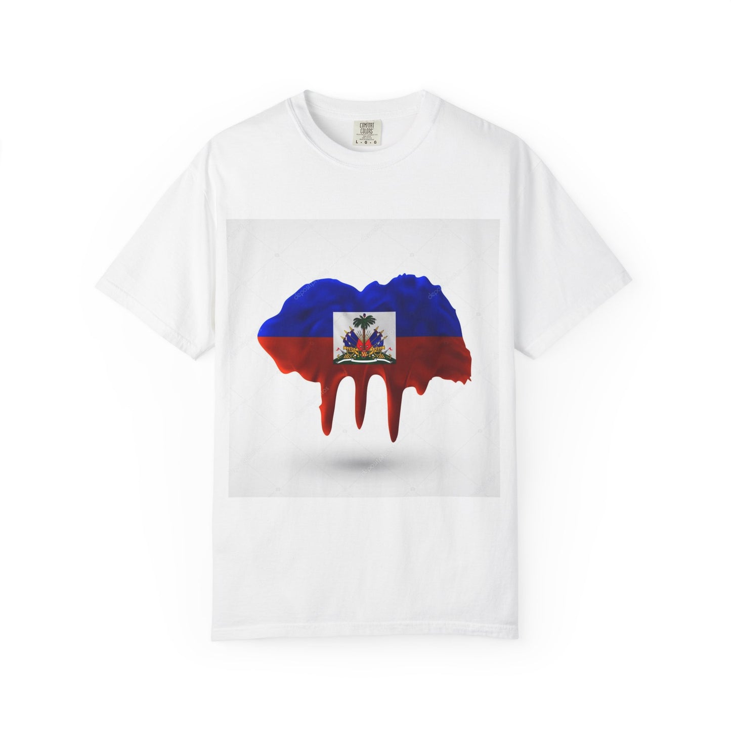 Haiti Flag Drip T-Shirt — Haitian Pride Graphic Tee