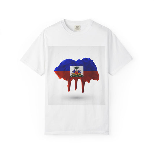 Haiti Flag Drip T-Shirt — Haitian Pride Graphic Tee