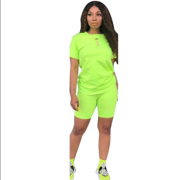 Solid Color Sports Suit Casual Two-piece Suit Women