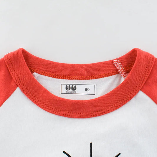 Summer Boys Cotton Round Neck Short Sleeves - Enfance-Heureuse