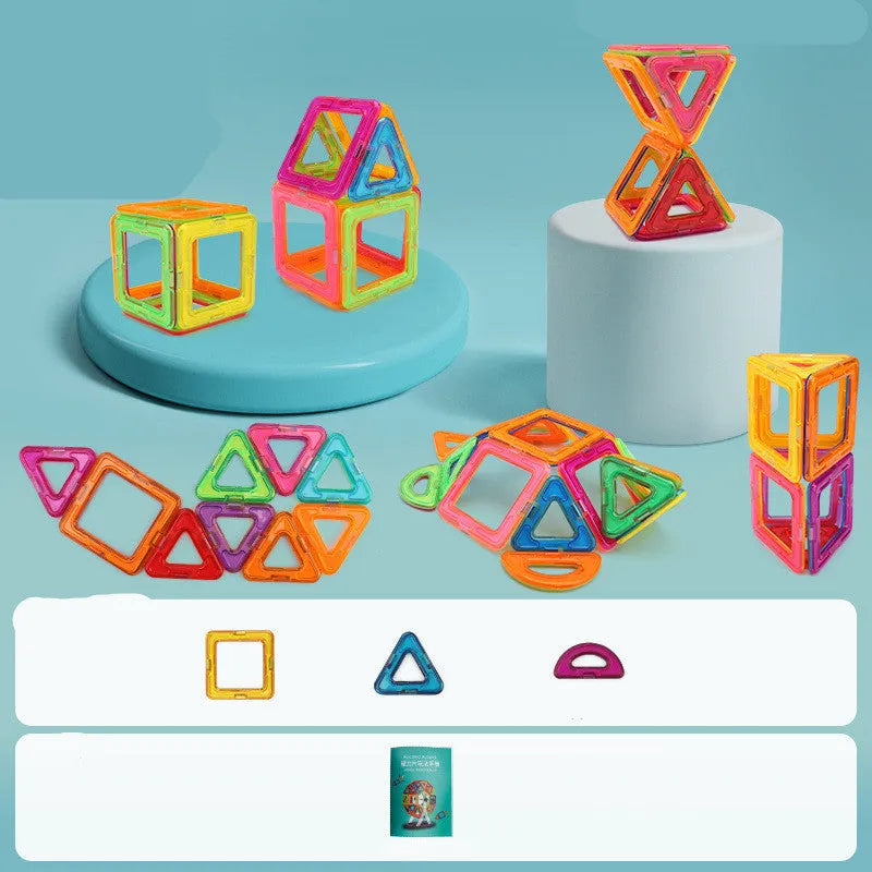 Pièce magnétique blocs de construction changement tirant magnétique pièce enfants éducation précoce jouet éducatif ensemble pièce magnétique - Enfance-Heureuse