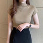 Women's Short-sleeved Sweater Inner Tight Sweater - Enfance-Heureuse