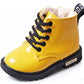 Winter Children Shoes PU Leather Waterproof Martin Boots Kids Snow Boots - Enfance-Heureuse