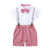 Boys Gentleman Bow Tie Backstrap Shorts Set - Enfance-Heureuse