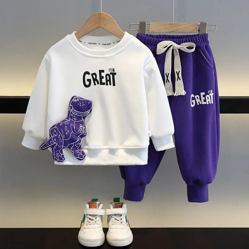 Boys Sweater Suit Clothes Fashionable Children Korean Style - Enfance-Heureuse