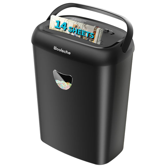 Paper Shredder, 14-Sheet Cross-Cut, 6.6 Gallon Wastebasket, P-4 Security Level, 3 Modes Design - Jam-Proof Heavy-Duty Shredder For Home And Office, FBA Shipping