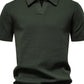 Men's Classic Textured Short Sleeve Polo Shirt - Enfance-Heureuse