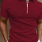 Men's Full Size Collared Neck Short Sleeve Polo Plus Size - Enfance-Heureuse