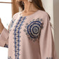 Long Women's Robe, Round Neck And Printed Dress - Enfance-Heureuse