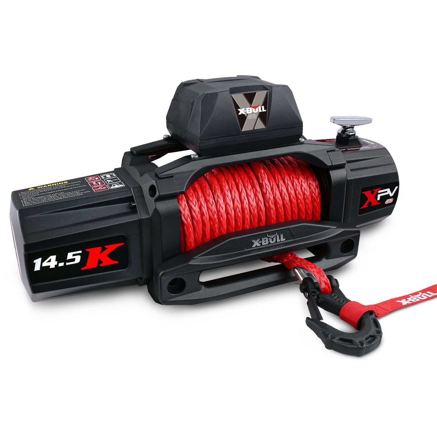 X-BULL Electric Winch XPV 14500 Lbs 12V Synthetic Red Rope New Jeep Tractor 4WD Unavailable Platform - Amazon