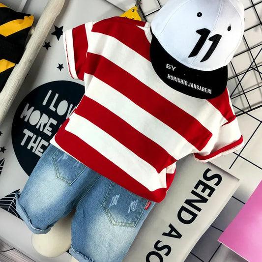 Children's Clothing Boys' Short Sleeve Suit - Enfance-Heureuse