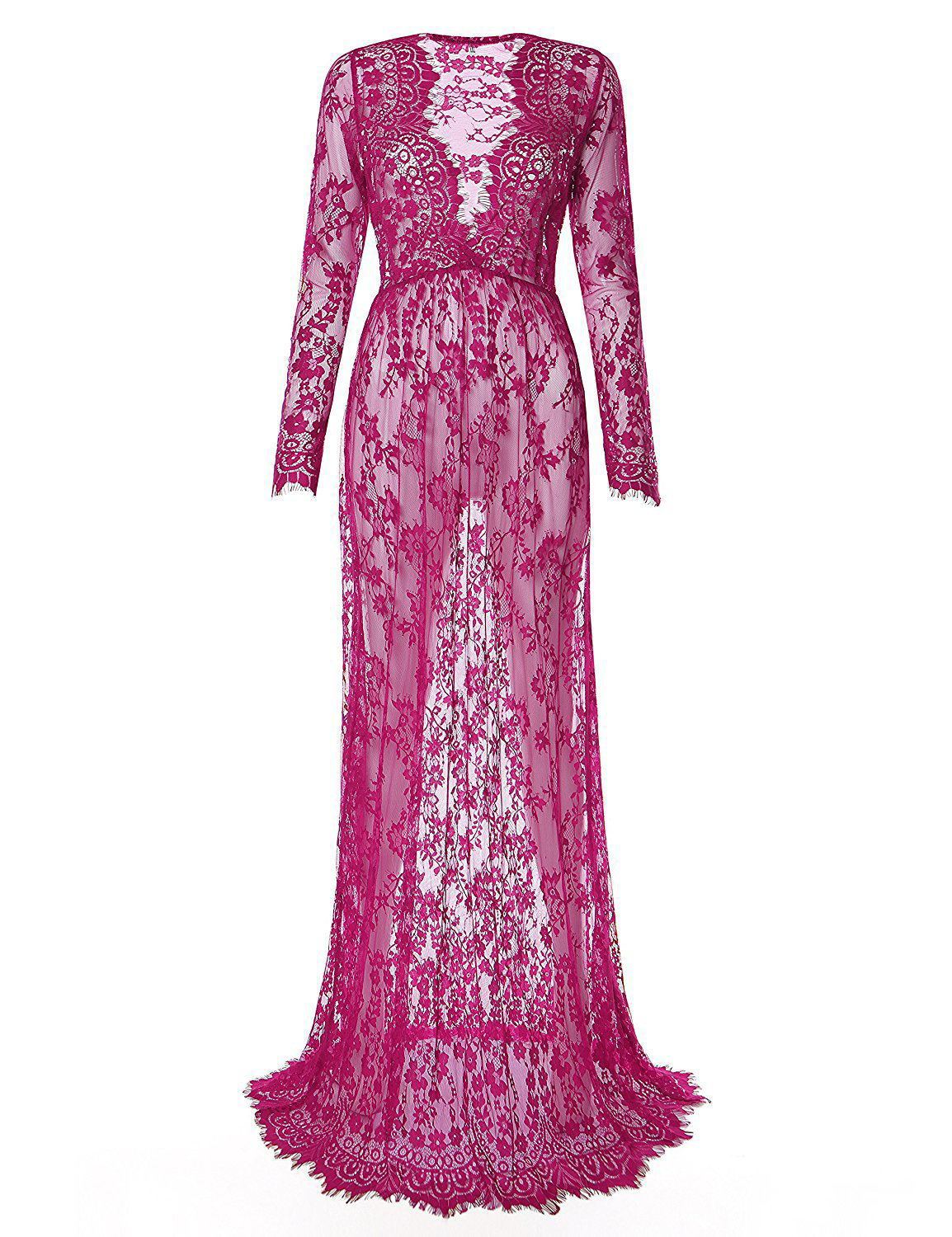 Pregnant Dress Pajamas Lace Maternity Dress Women - Enfance-Heureuse