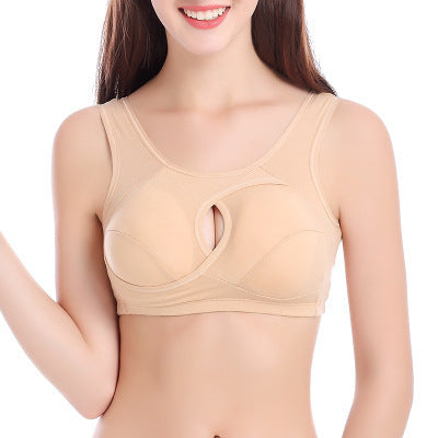 Cotton Anti-expansion Anti-Sag Gathering Adjustment Sports Bra - Enfance-Heureuse