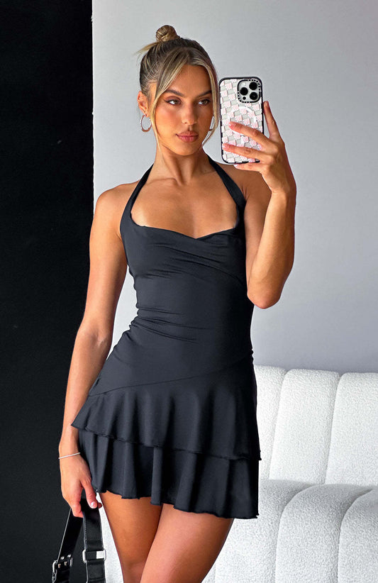 Slim-fit Halter Dress - Enfance-Heureuse