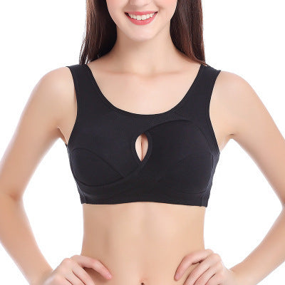 Cotton Anti-expansion Anti-Sag Gathering Adjustment Sports Bra - Enfance-Heureuse