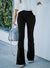 Women's Solid Color High Waist Slim Fit Micro Flared Pants - Enfance-Heureuse