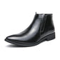 High-top Leather Shoes Men's Side Zipper British Working Wear Ankle Boots - Enfance-Heureuse