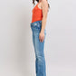 Judy Blue HW Tummy Control Vintage Wash Side Slit Slim Boot Jeans - Enfance-Heureuse