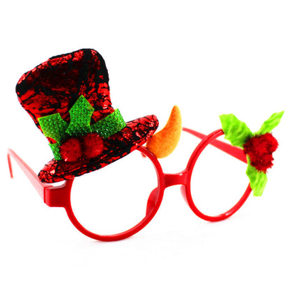 Christmas glasses frame Christmas party supplies Christmas gifts Christmas decorations glasses Santa glasses - Enfance-Heureuse