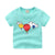 Children's summer cartoon print T-shirt - Enfance-Heureuse