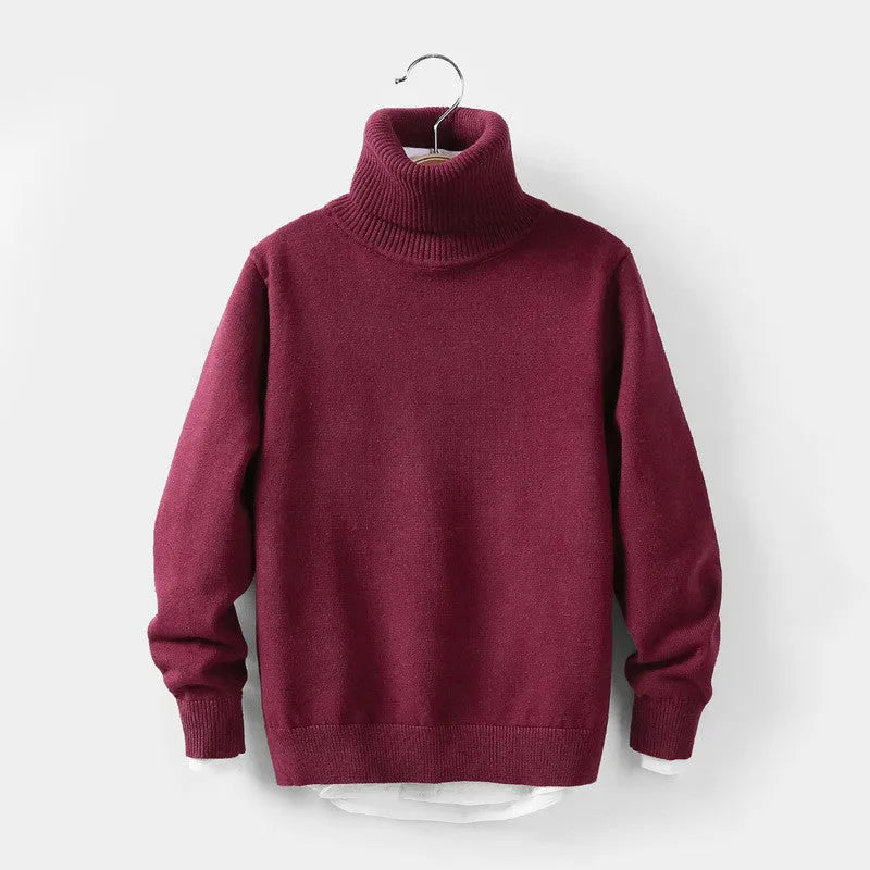 Automne et hiver col haut enfants de tricots
