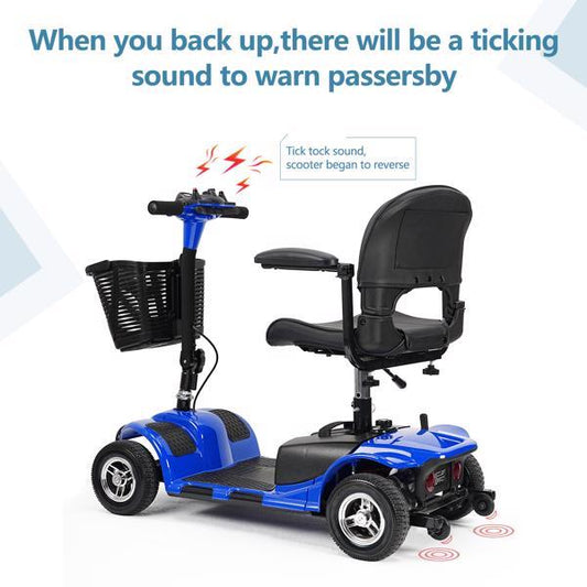 4-Wheel Mobile Scooter With Basket And Extended Battery - Prohibited Temu - Enfance-Heureuse