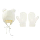 Children's Braid Hat Gloves Warm Ear Protection Children's Knitted Hat - Enfance-Heureuse