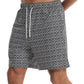 Men's Drawstring Printed Shorts with Pockets - Enfance-Heureuse