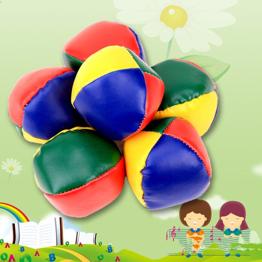 Creative Color Blocking Leather Round Sandbag Game Toy