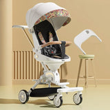 Can Sit And Lie Flat Two-way Folding Lightweight Shock-absorbing High-view Stroller - Enfance-Heureuse
