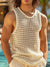 Men's Openwork Round Neck Tank - Enfance-Heureuse