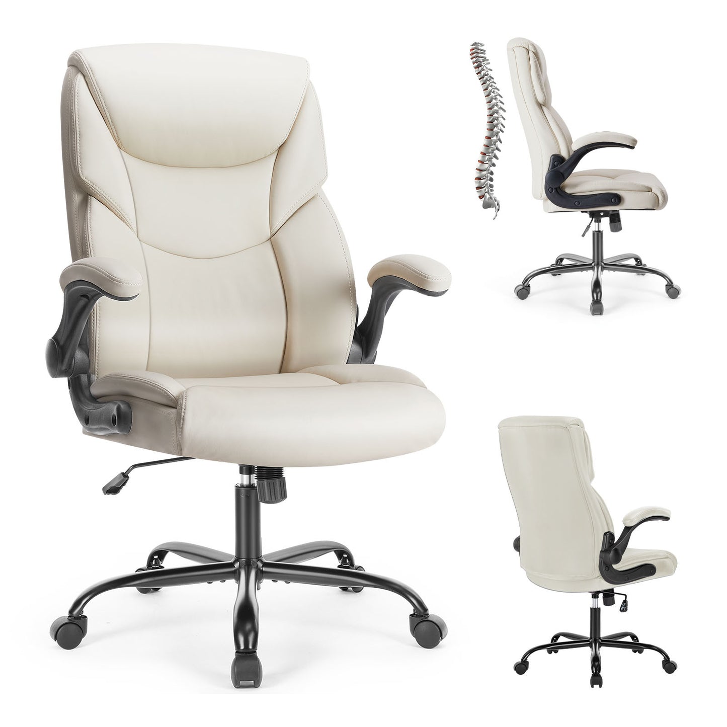 Chaise de bureau en cuir PU