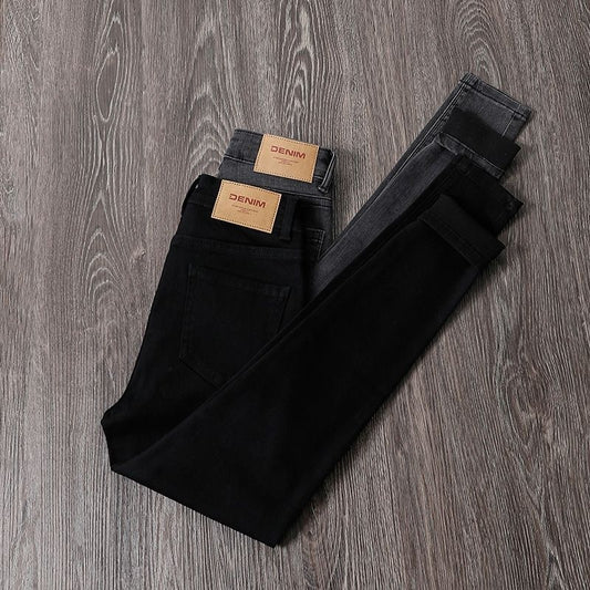 Black High Waist Stretch Jeans - Enfance-Heureuse