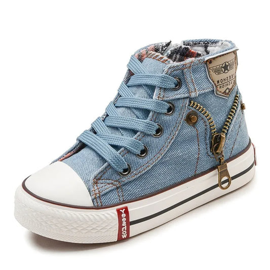 Autumn Expert Skill Children Casual Shoes Boys Girls Sport Shoes Breathable Denim Sneakers Kids Canvas Shoes Baby Boots - Enfance-Heureuse