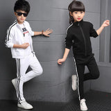 Men's and girls' suits new white sportswear - Enfance-Heureuse