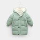 Children's down padded jacket thick mid-length - Enfance-Heureuse