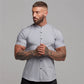 New Summer Shirt Fitness Clothing Cotton Tops Short Sleeve Sports Shirts Brand Mens Short Cool Casual Fashion Breathable Shirt - Enfance-Heureuse