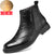 High-top Leather Shoes Height Increasing Shoes 46 Brogue Trendy Ankle Boots - Enfance-Heureuse
