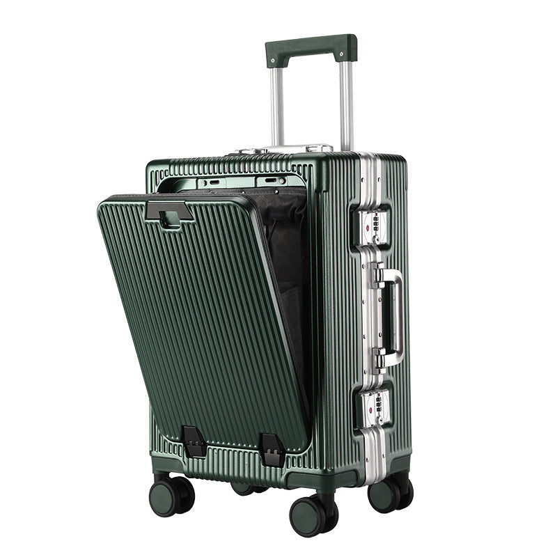Trolley Aluminum Frame Large Capacity Front Opening Luggage - Enfance-Heureuse