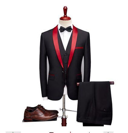 Mens Suits 3Pcs Formal Casual Slim High Quality Stylish Sets - Enfance-Heureuse