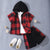 Fashion Children's Short Sleeve Hooded Plaid Suit - Enfance-Heureuse