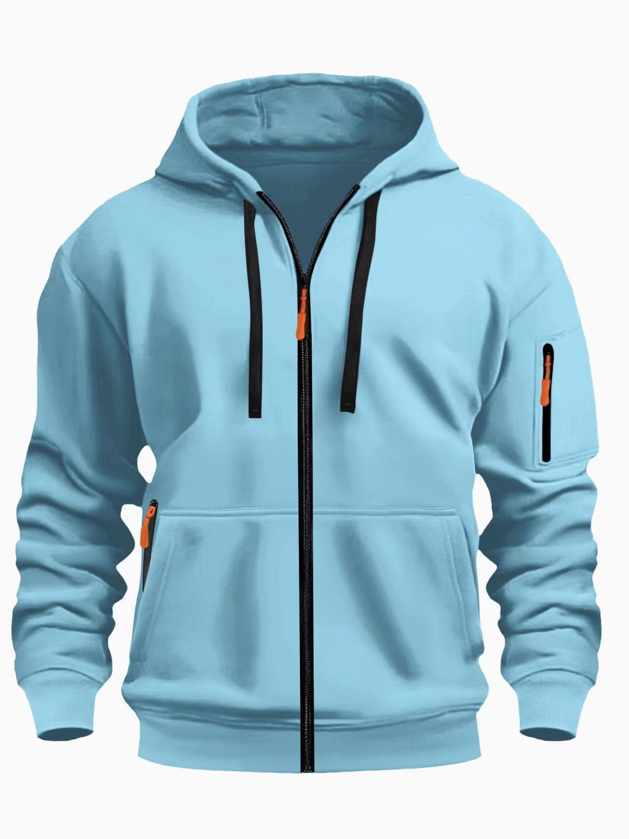 Zipper Hooded Sweatshirt Men's Sports Casual Cardigan Coat