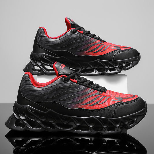 Men's Lace-up Sneakers Thick-soled Daddy Vulcanized Shoes Outdoor Running Sports Casual Shoes - Enfance-Heureuse