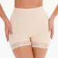 Full Size Pull-On Lace Trim Shaping Shorts - Enfance-Heureuse