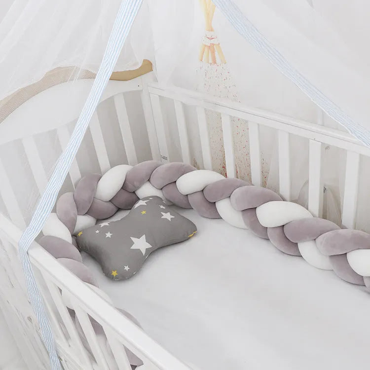 Bébé Pare-chocs lit Tresse Noeud Oreiller Coussin Pare-chocs pour Infantile cuna Bebe allumé lit Protecteur Tour de lit Chambre Décor - Enfance-Heureuse
