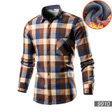 Men's Trendy Fleece-lined Thick Warm Trendy Shirt - Enfance-Heureuse